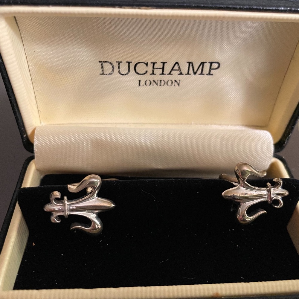Cufflink Fleur-de-lis silver 925 by Duchamp London